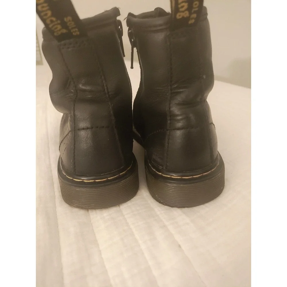 Dr. Martens 1460 J Black Leather Lace Up Ankle Boots US 3 UK 2 EU 34